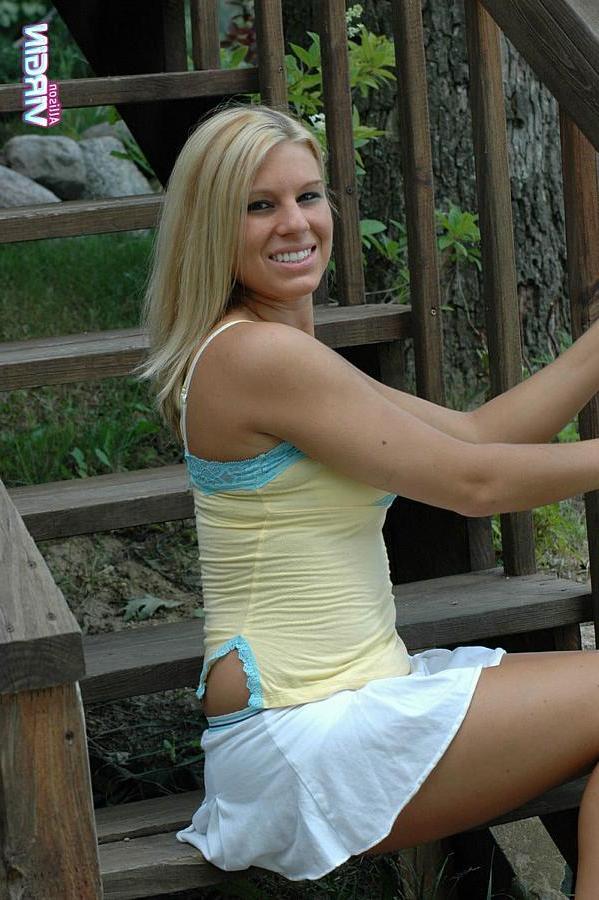 20P Pictures of Allison Virgin being a tease outside