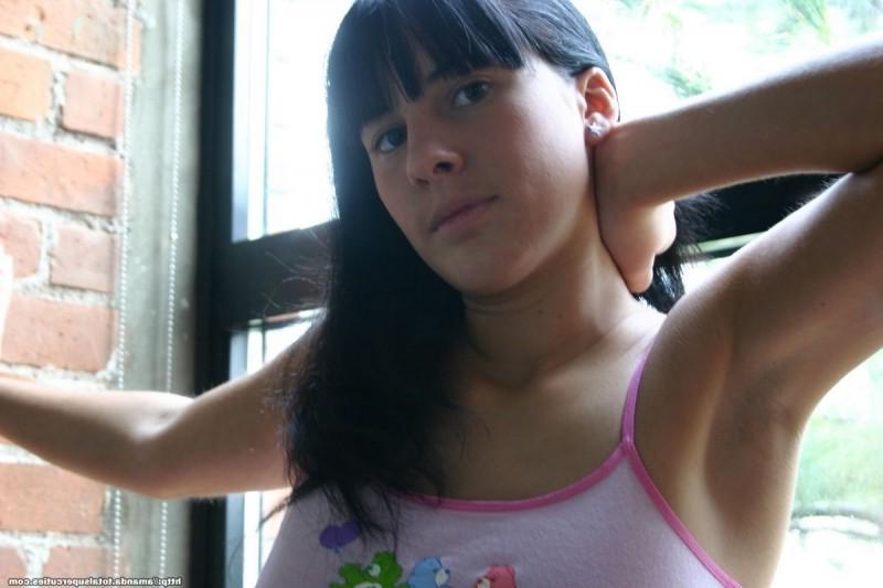 15P Amanda teases in a tight shirt and panties