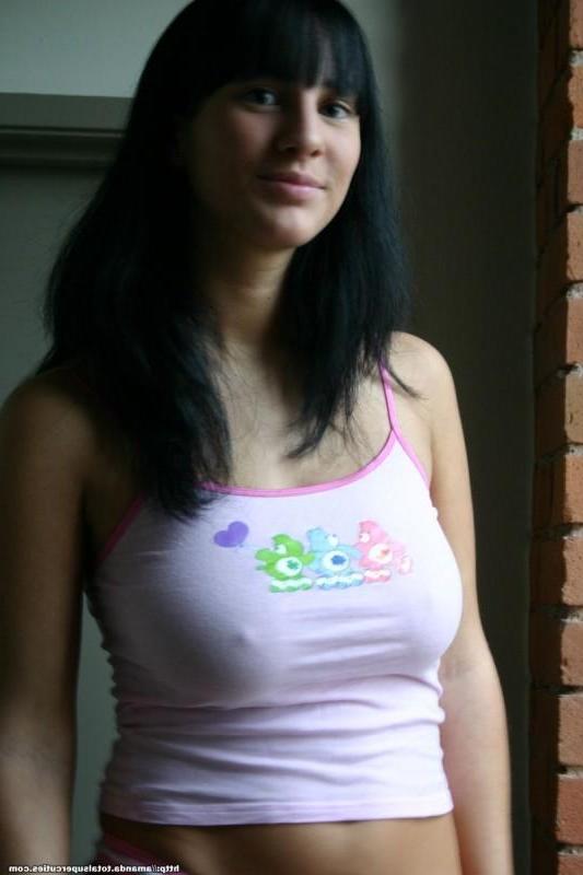 15P Amanda teases in a tight shirt and panties