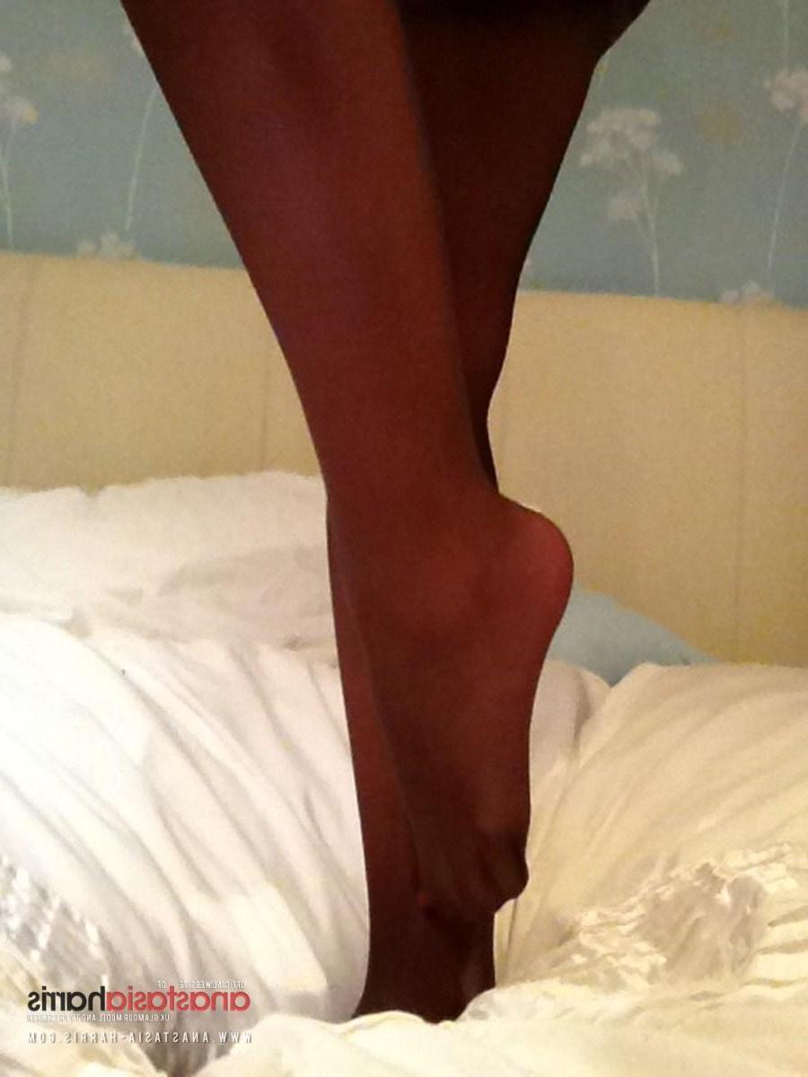 12P Anastasia Harris plays about in her panty hoes