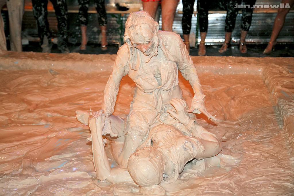16P Salacious european fetish ladies enjoy a messy mud wrestling