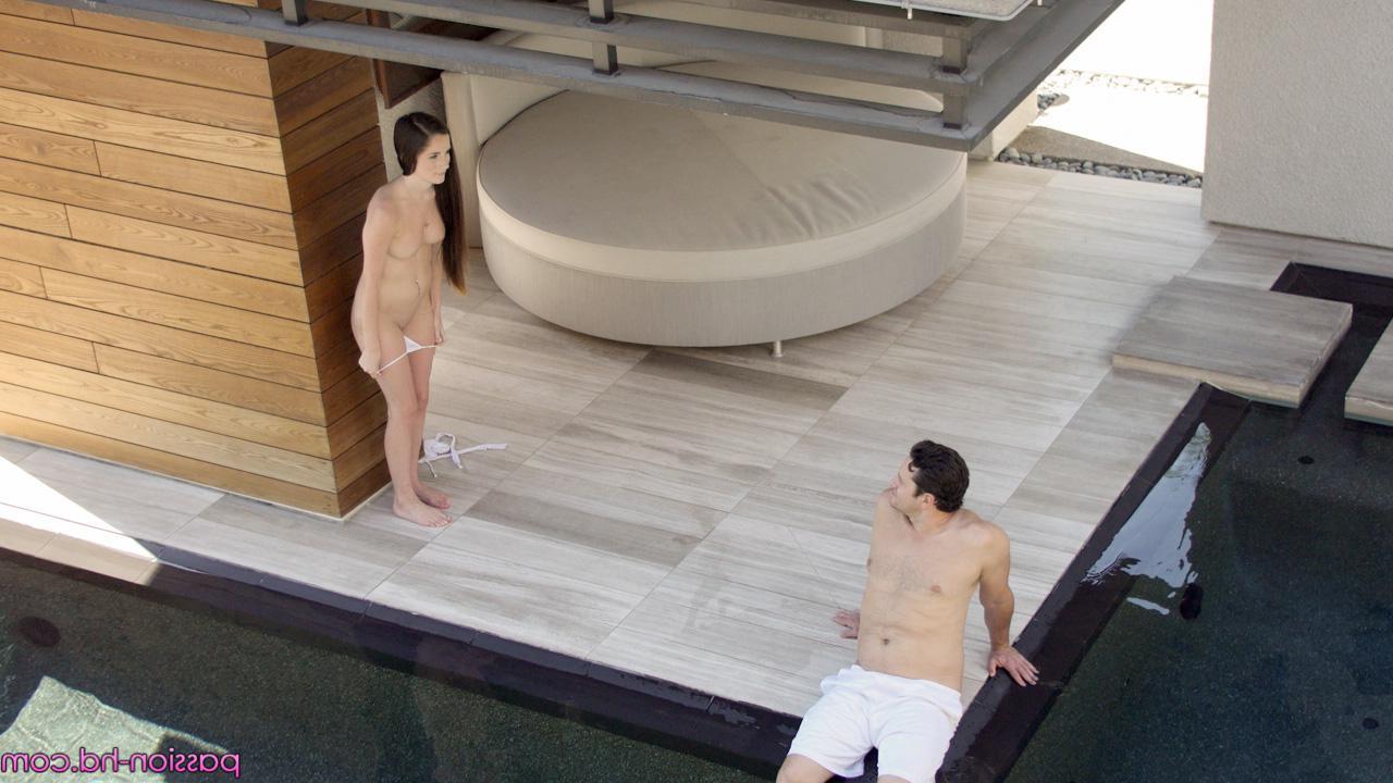 16P Bella Skye enjoys a day by the pool while also enjoying a cock inside of her