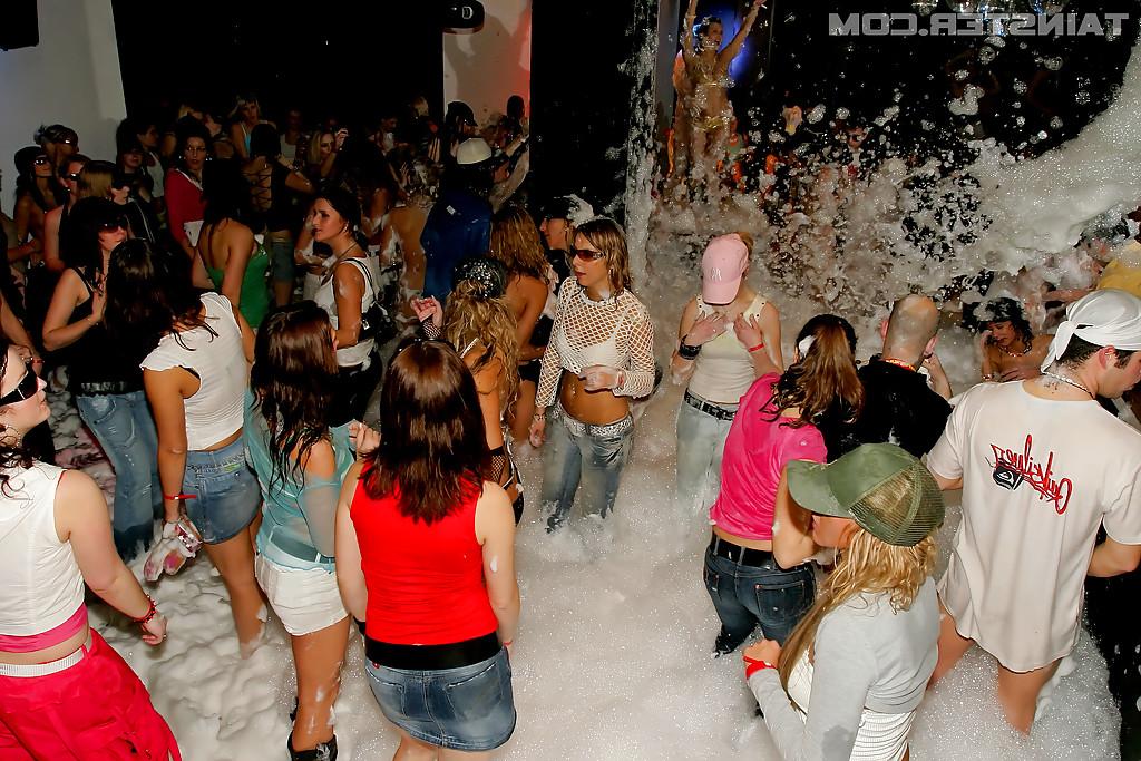 16P Steaming hot european gals getting fucked hard at the foam party