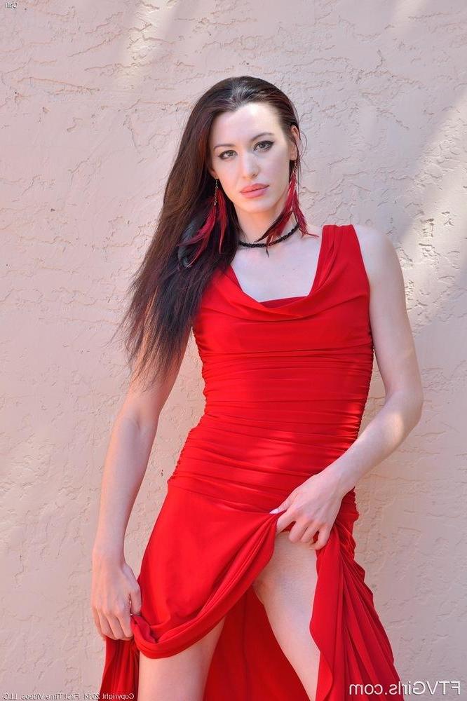 15P Brunette babe Cali has some fun in two different outfits
