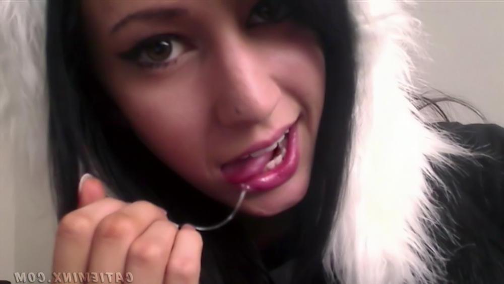 15P Freaky Catie Minx is a bad little panda bear finger banging herself to orgasm