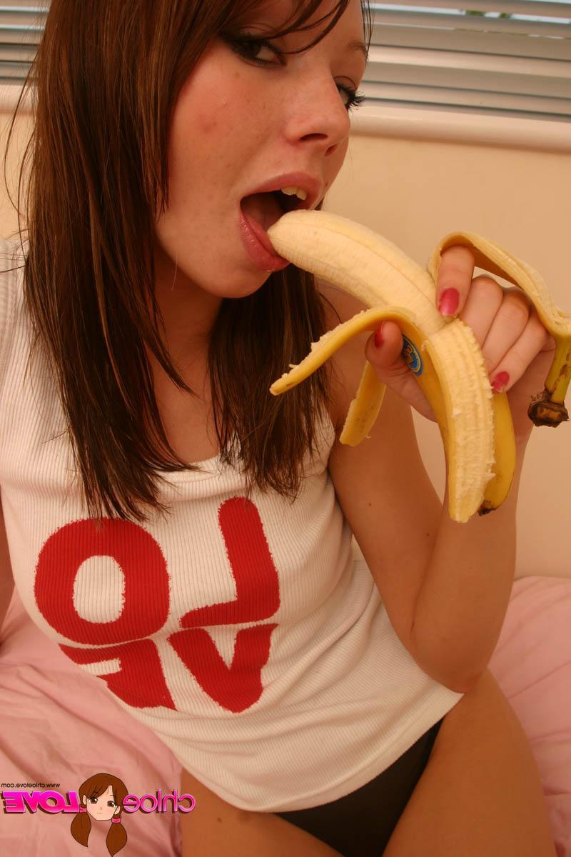 15P Pictures of Chloe Love doing naughty things with a banana