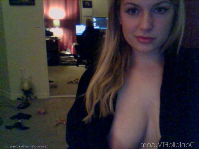 15P Pictures of Danielle FTV giving you candid pics of her natural tits