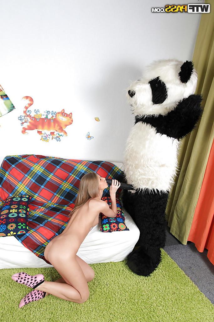 16P Kinky teen getting her tight twat fucked by a big dick Panda