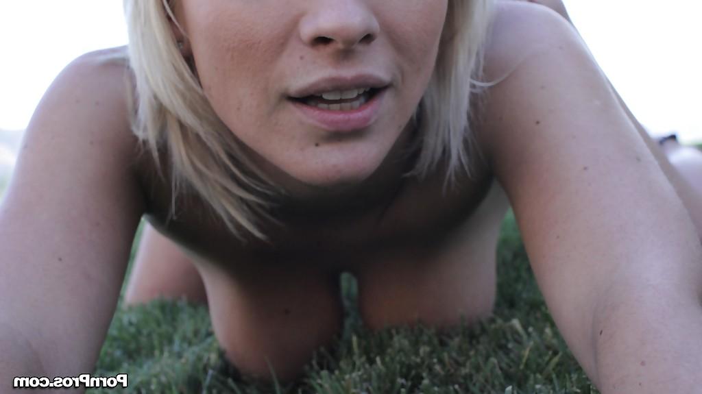 16P Young and busty blonde Lexi Swallow sucking and fucking big dick on grass