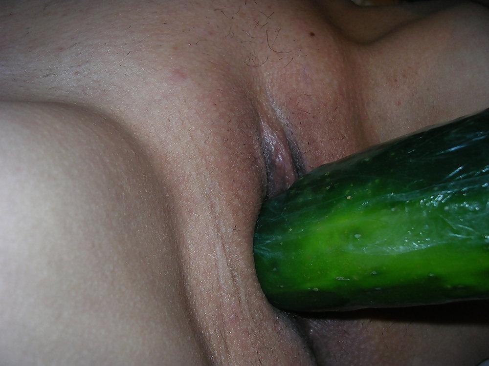16P Horny latin mature w cucumber