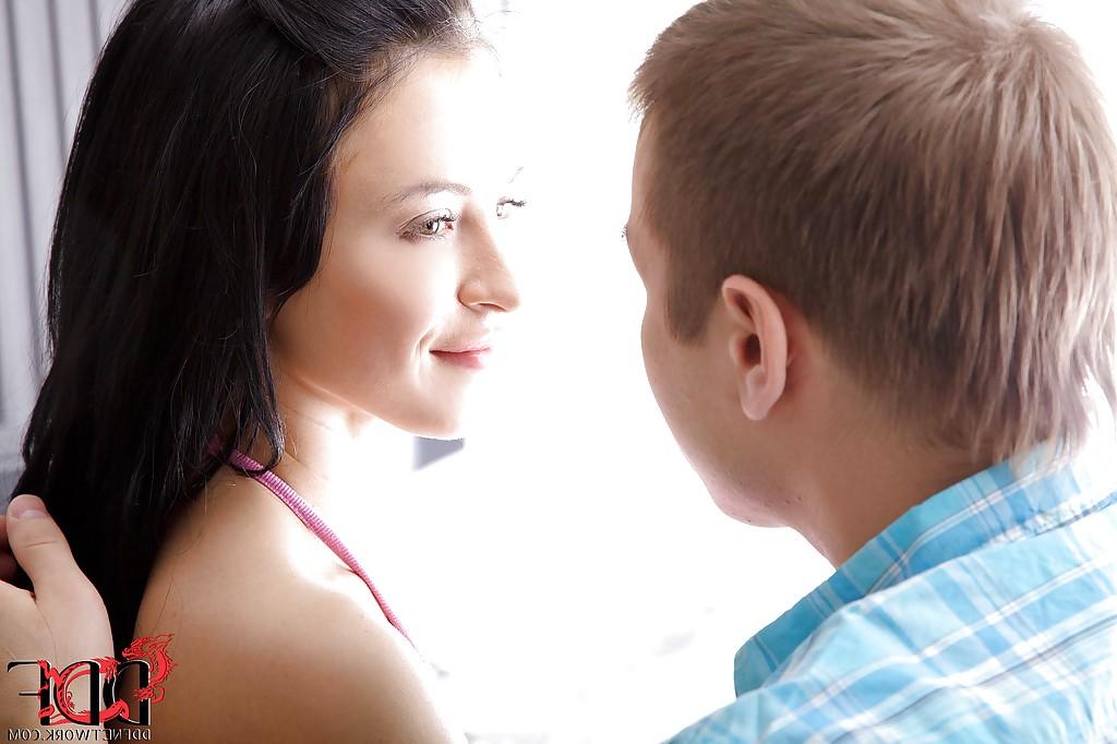 16P Gracious European teen Sandra Luberc agrees on tender butt fucking