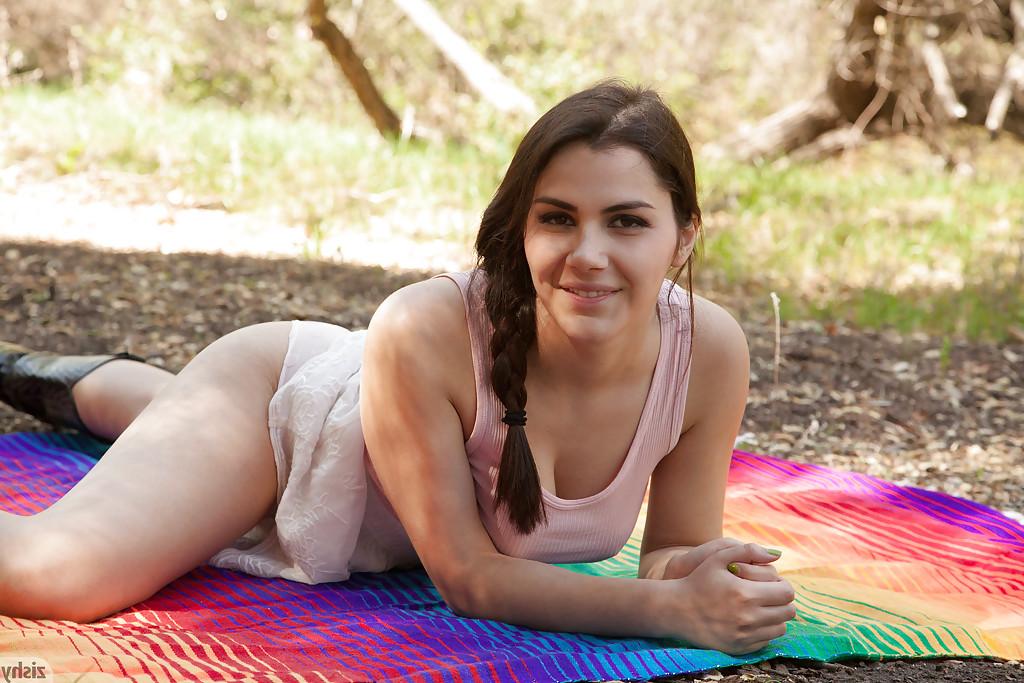 12P Tasty brunette teen Valentina Nappi showcasing her amazing natural tits