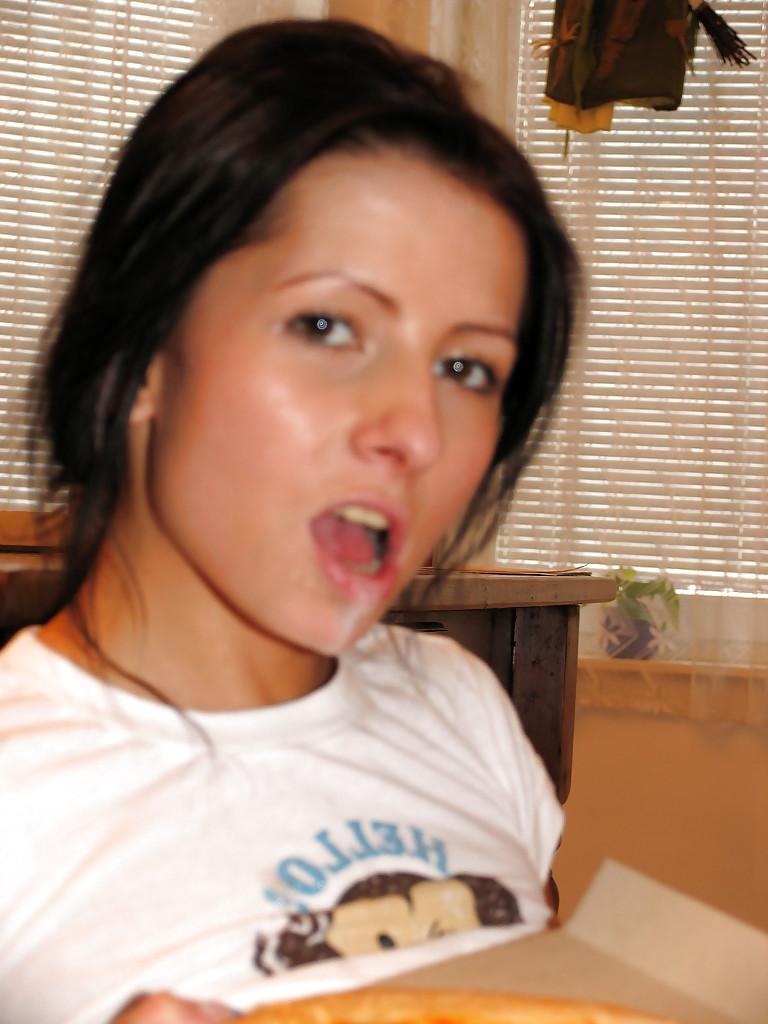 16P Hot babe in miniskirt Vanessa H gets her twat stretched with a huge dick