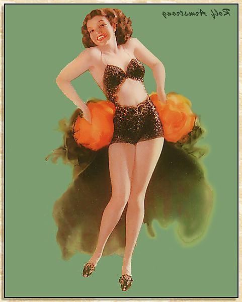 22P Vintage pin-up drawings 4 (non-nude)