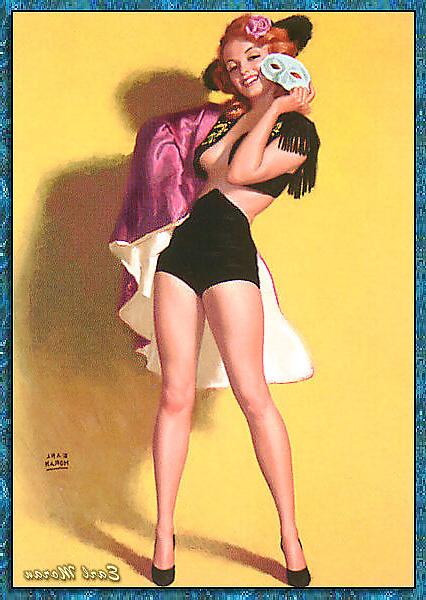 22P Vintage pin-up drawings 4 (non-nude)