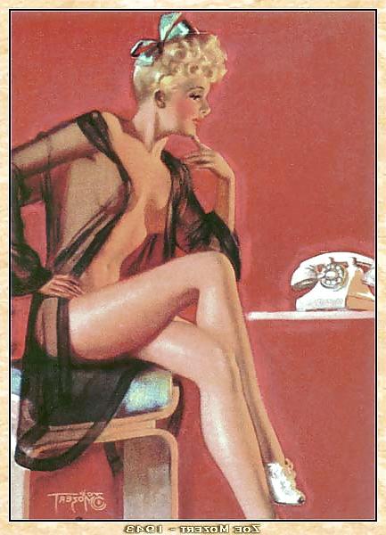 22P Vintage pin-up drawings 4 (non-nude)