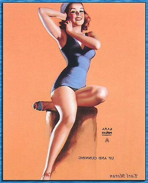 22P Vintage pin-up drawings 4 (non-nude)