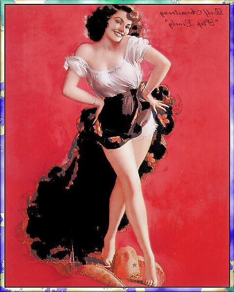 22P Vintage pin-up drawings 4 (non-nude)