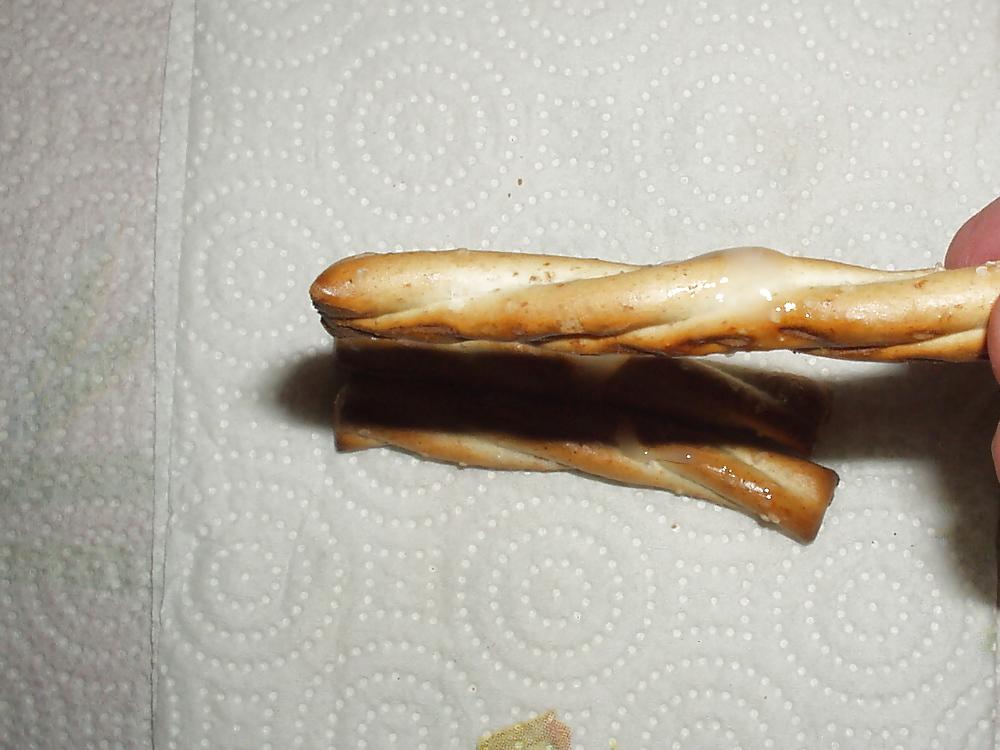 7P Mit Sperma bedeckte Brezeln