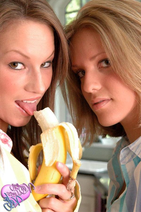 20P Pictures of Karen and Kate sharing a banana