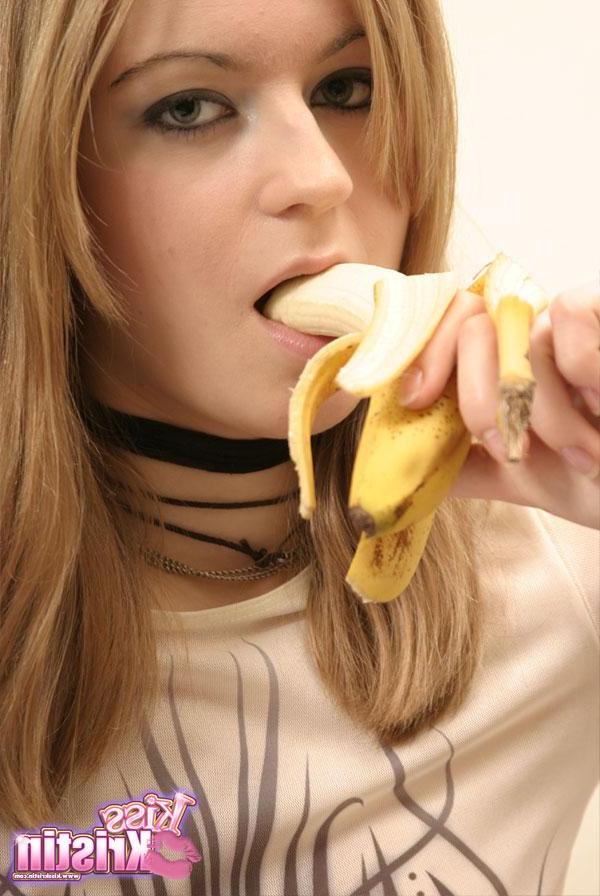 20P Pictures of Kiss Kristin teasing with a banana