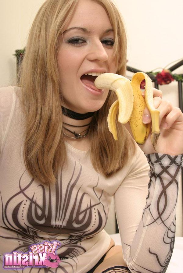 20P Pictures of Kiss Kristin teasing with a banana