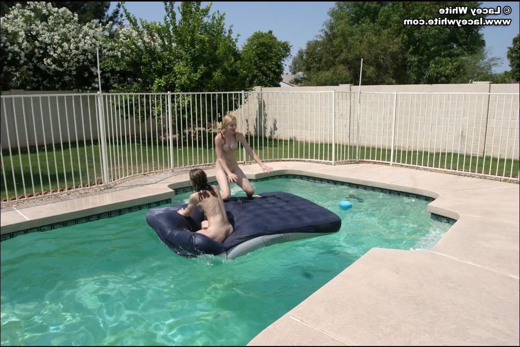 20P Pictures of Lacey and Raimi skinny dipping in the pool