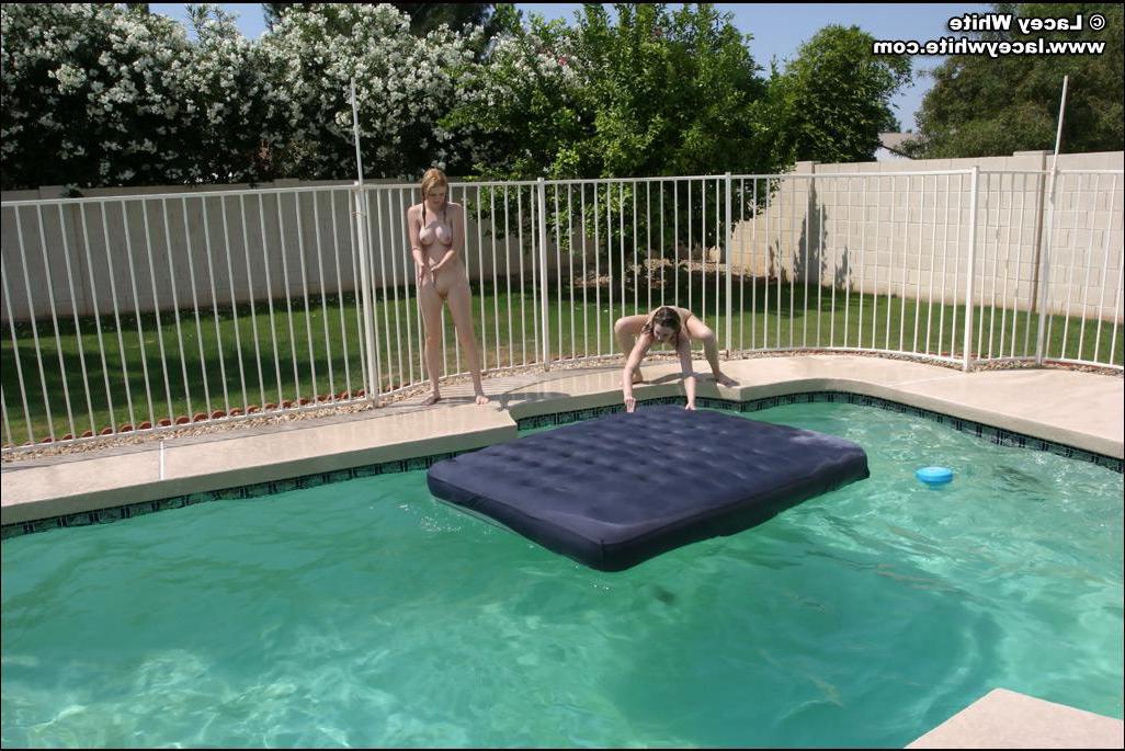 20P Pictures of Lacey and Raimi skinny dipping in the pool