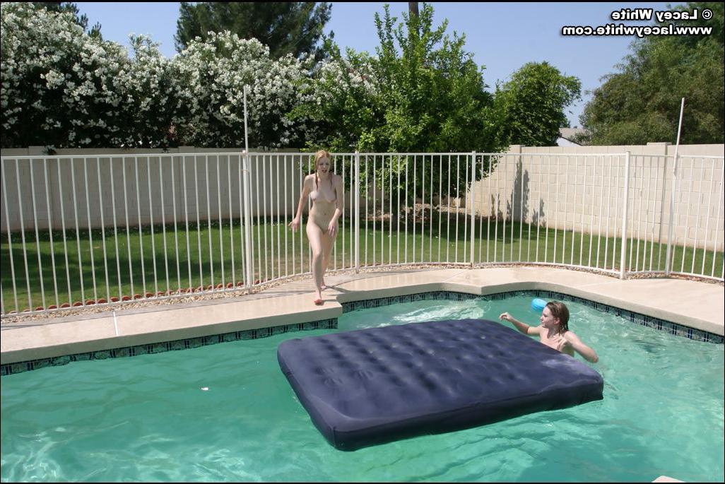 20P Pictures of Lacey and Raimi skinny dipping in the pool