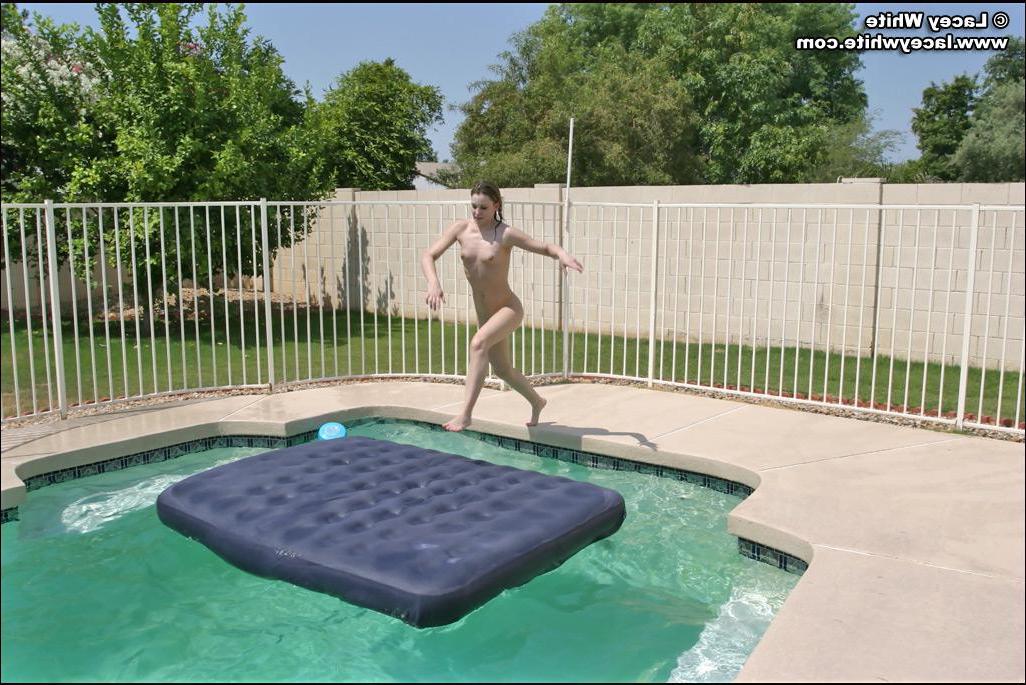 20P Pictures of Lacey and Raimi skinny dipping in the pool