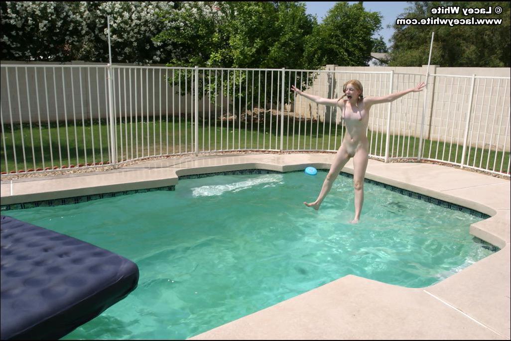 20P Pictures of Lacey and Raimi skinny dipping in the pool