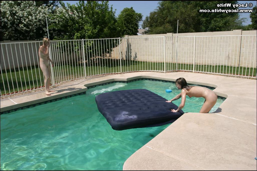 20P Pictures of Lacey and Raimi skinny dipping in the pool