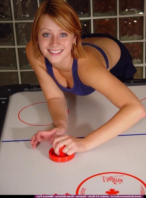 14P Lindsey gets naked on the air hockey table