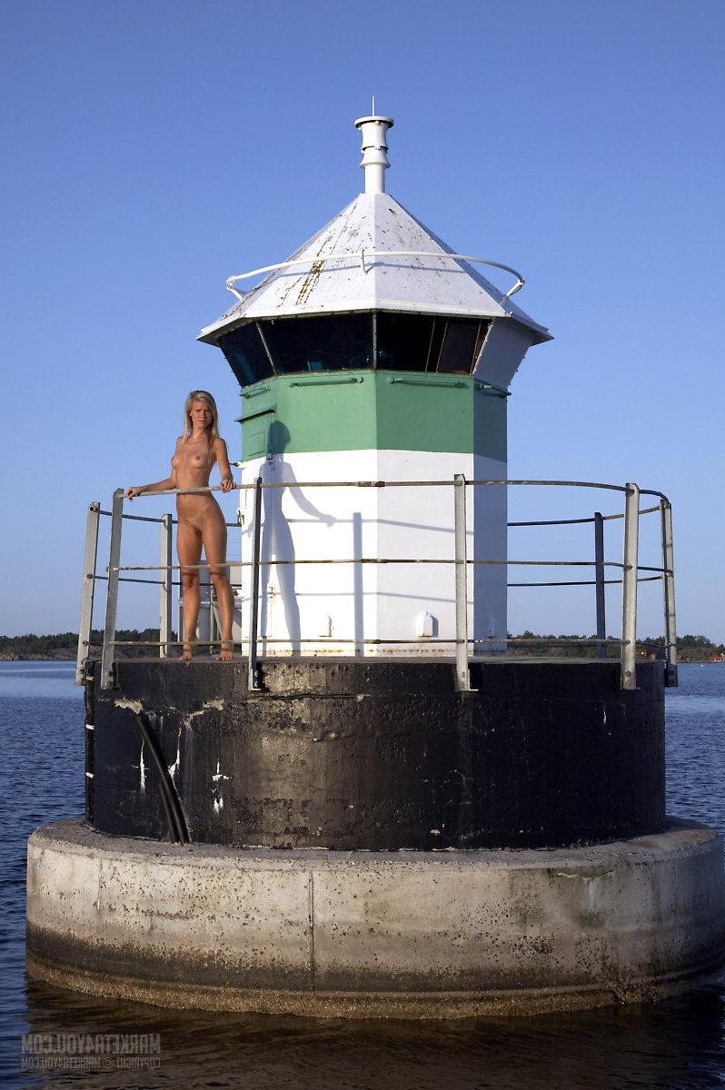 16P Pictures of teen centerfold Marketa 4 You naked at a lighthouse