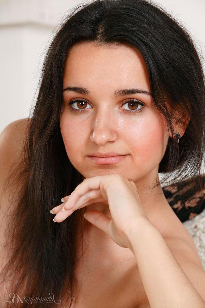16P Emily shows you her big natural boobs and tight teen pussy in "White Dream"