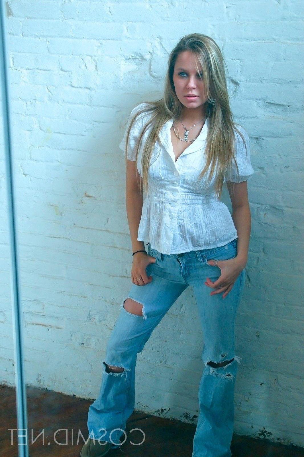 16P Pictures of a sexy blonde stripping for you