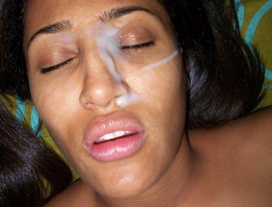 15P Pictures of a black girlfriend covered in jizz