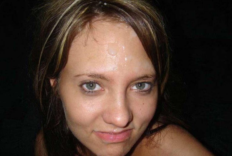 15P Pictures of an amateur girlfriend drenched in her bf's jizz