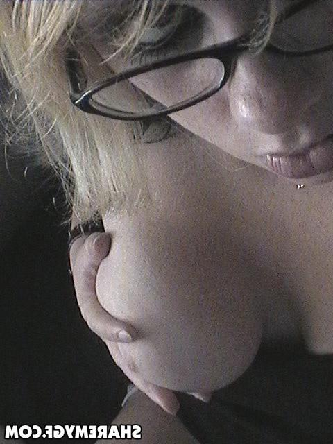 12P Busty goth looking girlfriend teases with her big natural tits