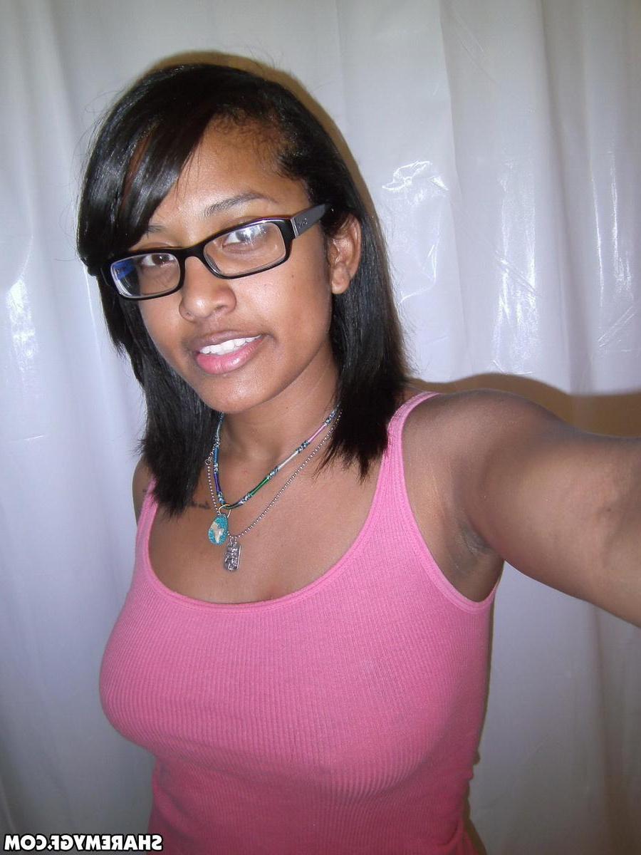 12P Busty black girlfriend takes selfshot pictures of her perky tits and tight pussy
