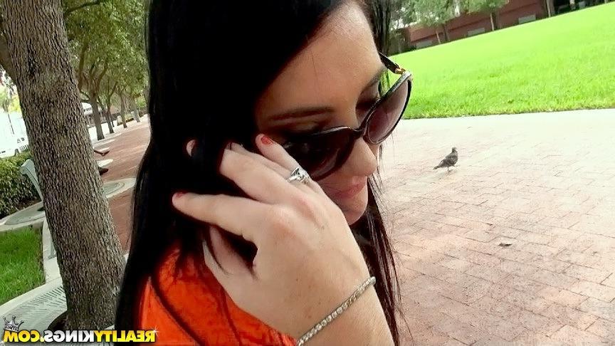 20P Brunette girl Alexia Anderson gets picked up on the street for some hot sex