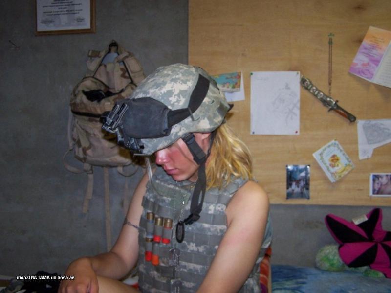 14P Hot military chick stripping naked for her boyfriend