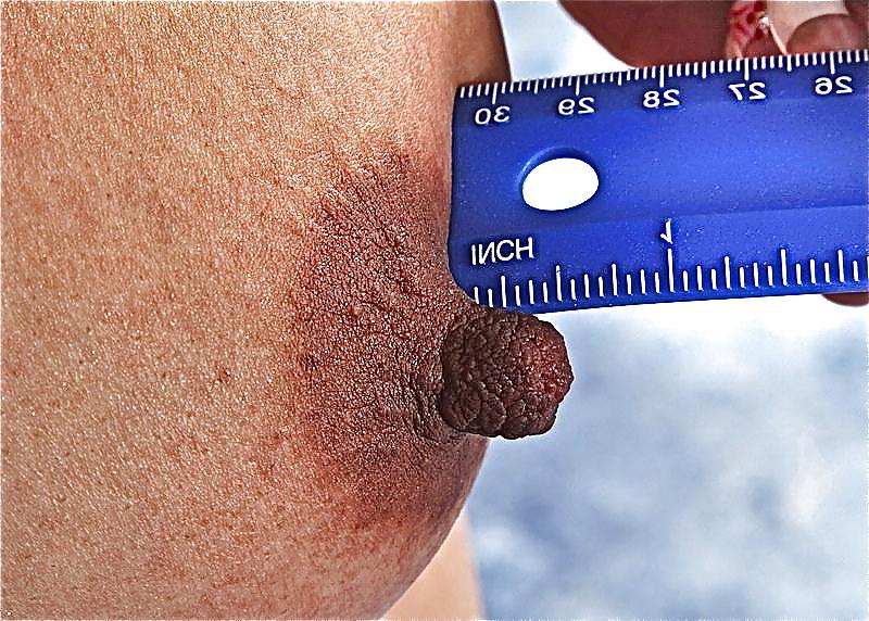 9P Big nipples measured any challengers in a measuring contest
