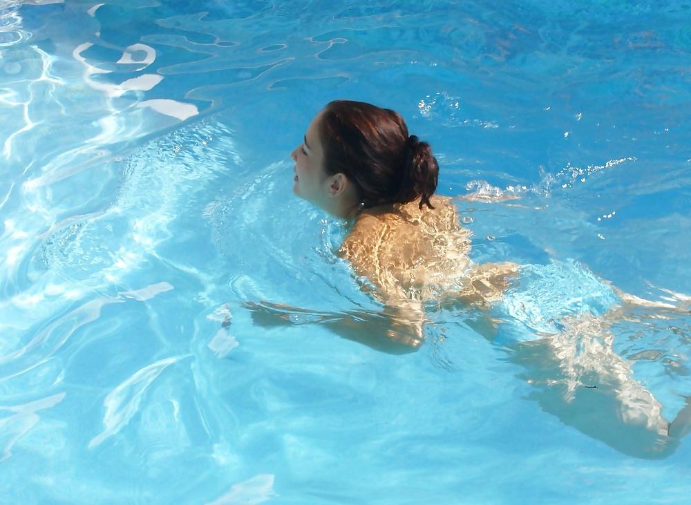 16P Private pool nude MILF pics