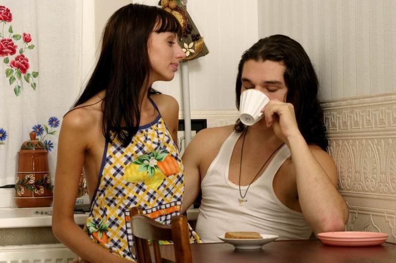 16P skinny anorexic girl fucking with her boyfriend