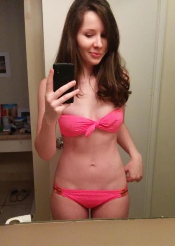 16P Brunette teen poses in lingerie
