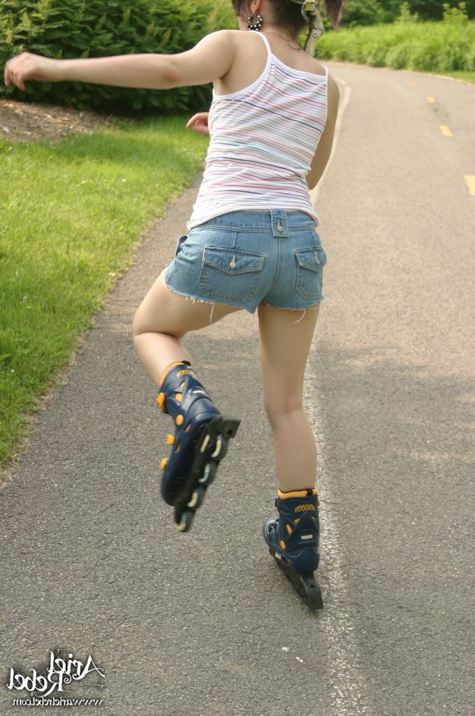 16P Teen nipping outdoors