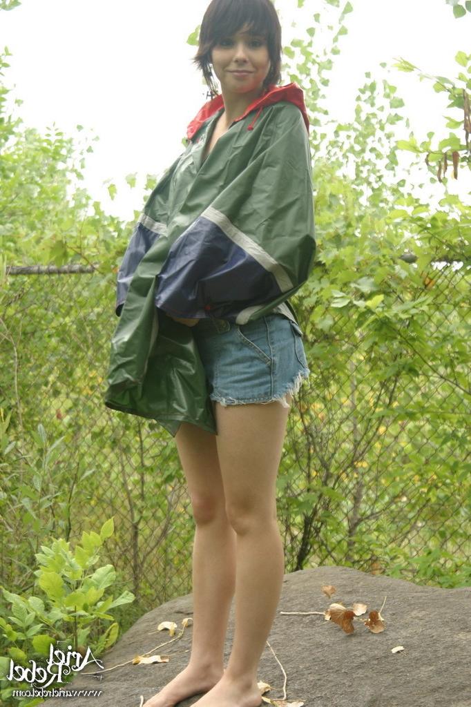 16P Teen gets wet in rain