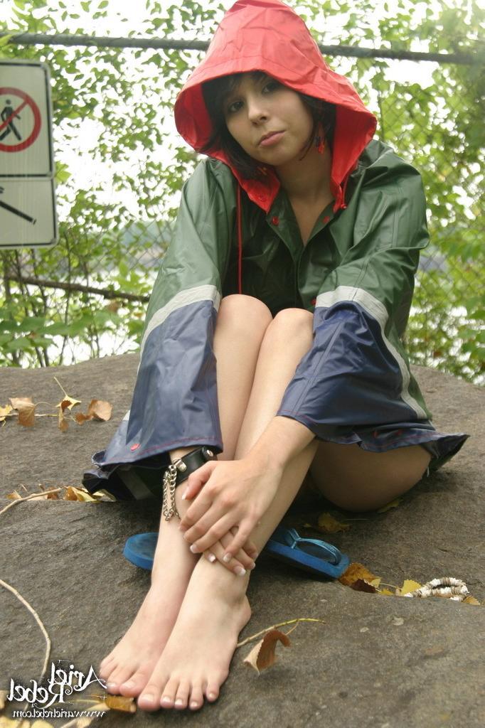 16P Teen gets wet in rain