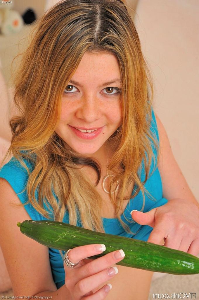 15P Petite teen cutie gets naked and plays with cucumber